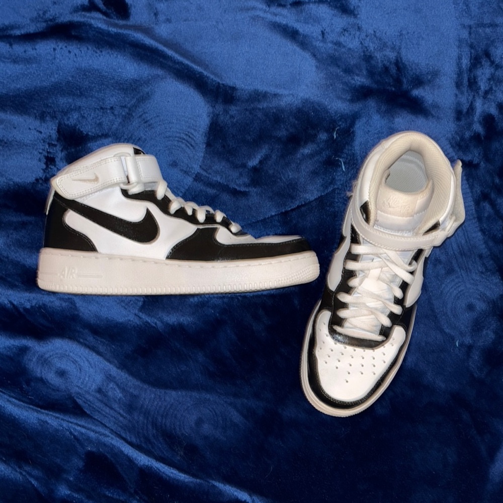Nike Black and White High-Top Sneakers